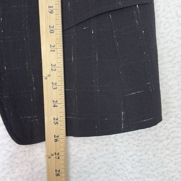 Lafayette 148 New York Wool Silk Blazer Jacket Black Size 8 Career Classic - Picture 13 of 14